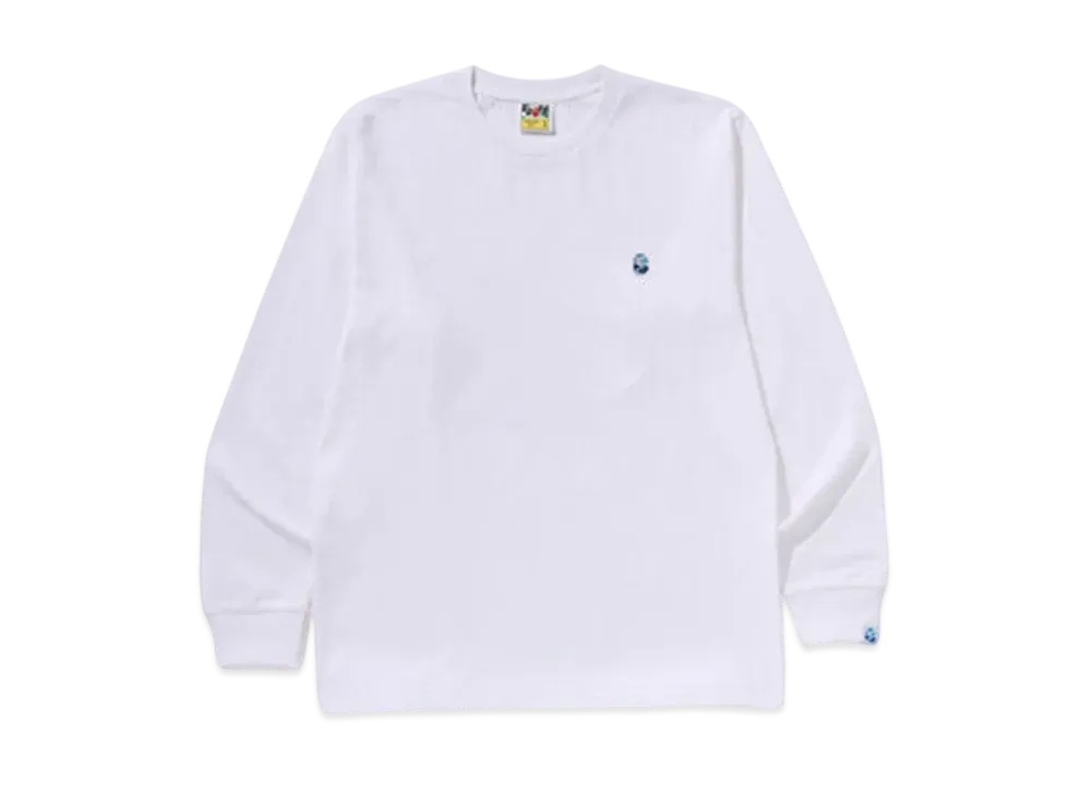 A BATHING APE Abc Camo One Point Ls Tee "White/Blue"
