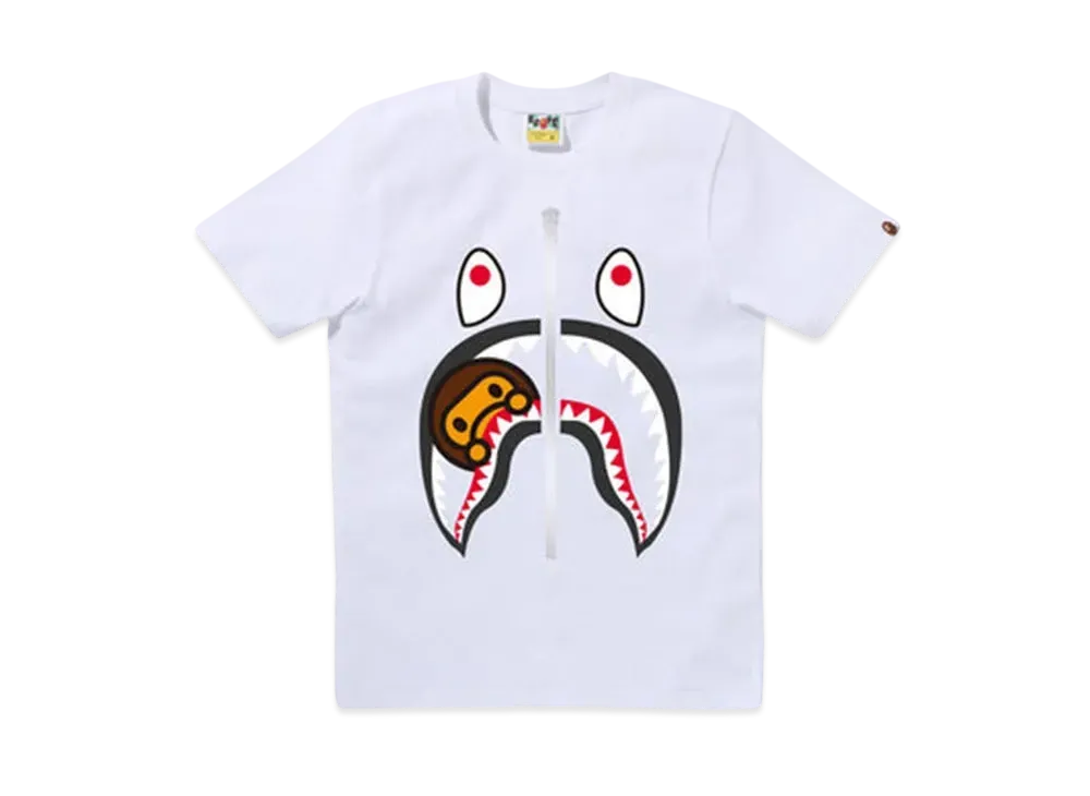 A BATHING APE Milo Shark Tee "White"