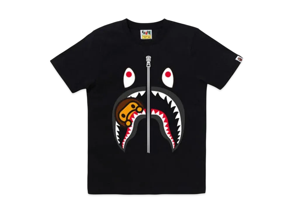 A BATHING APE Milo Shark Tee "Black"
