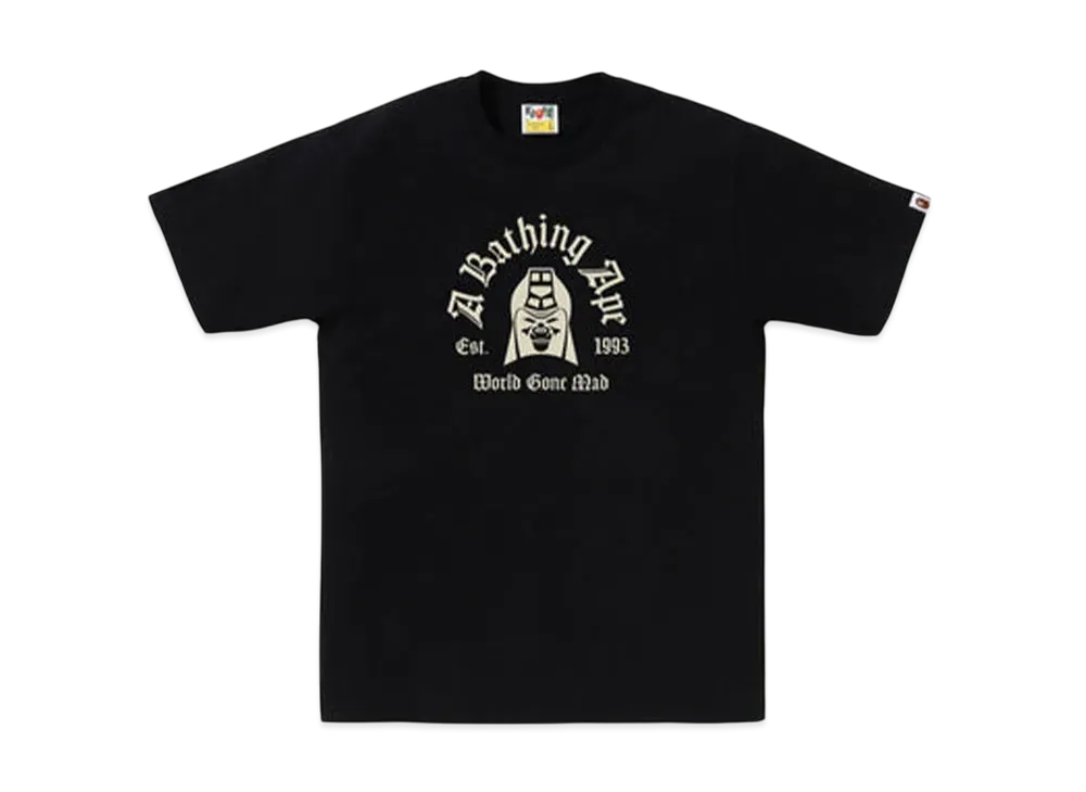 A BATHING APE Mad General College Tee "Black"