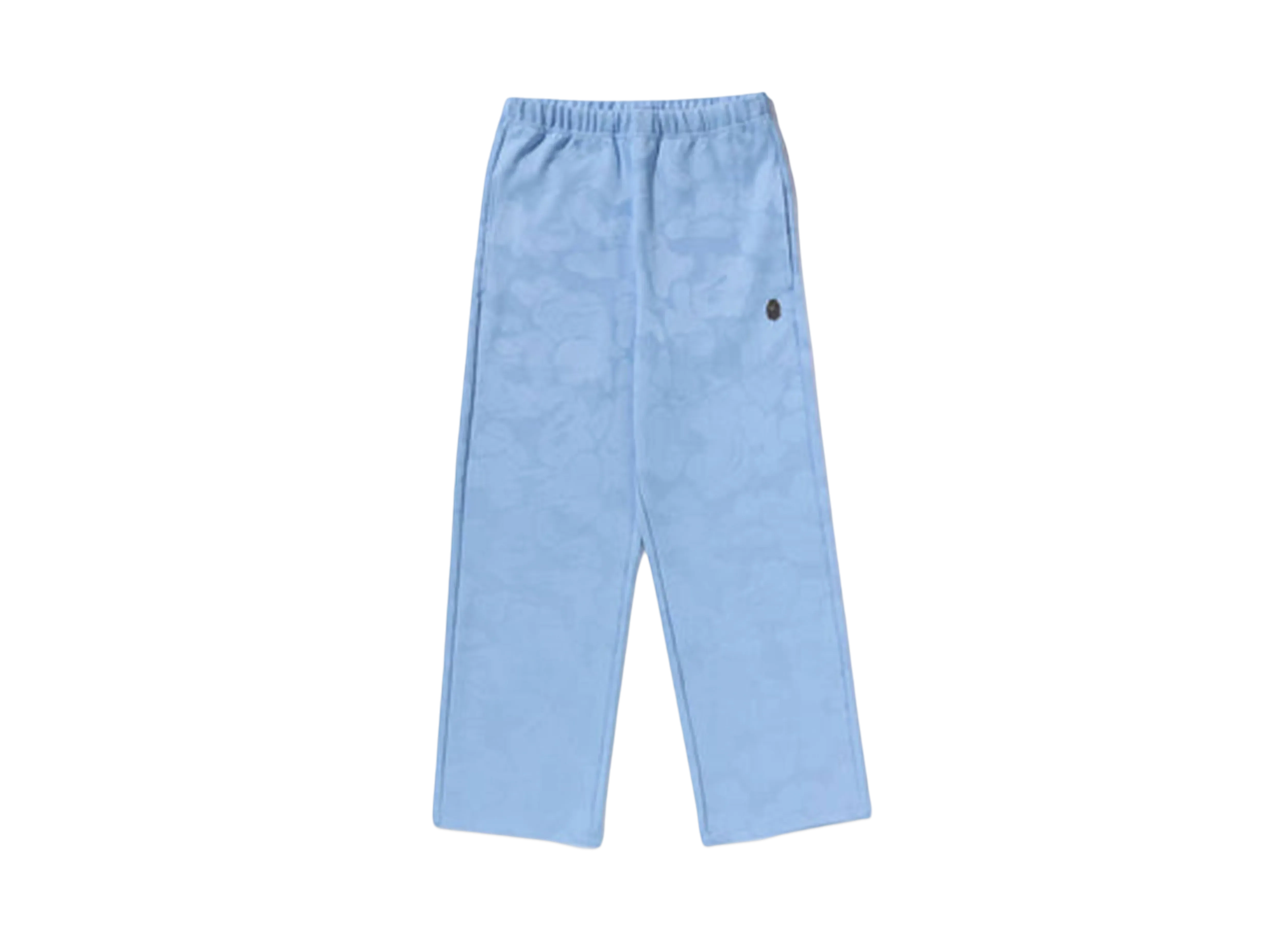 A BATHING APE Solid Camo Jacquard One Point Wide Pants "Sax"