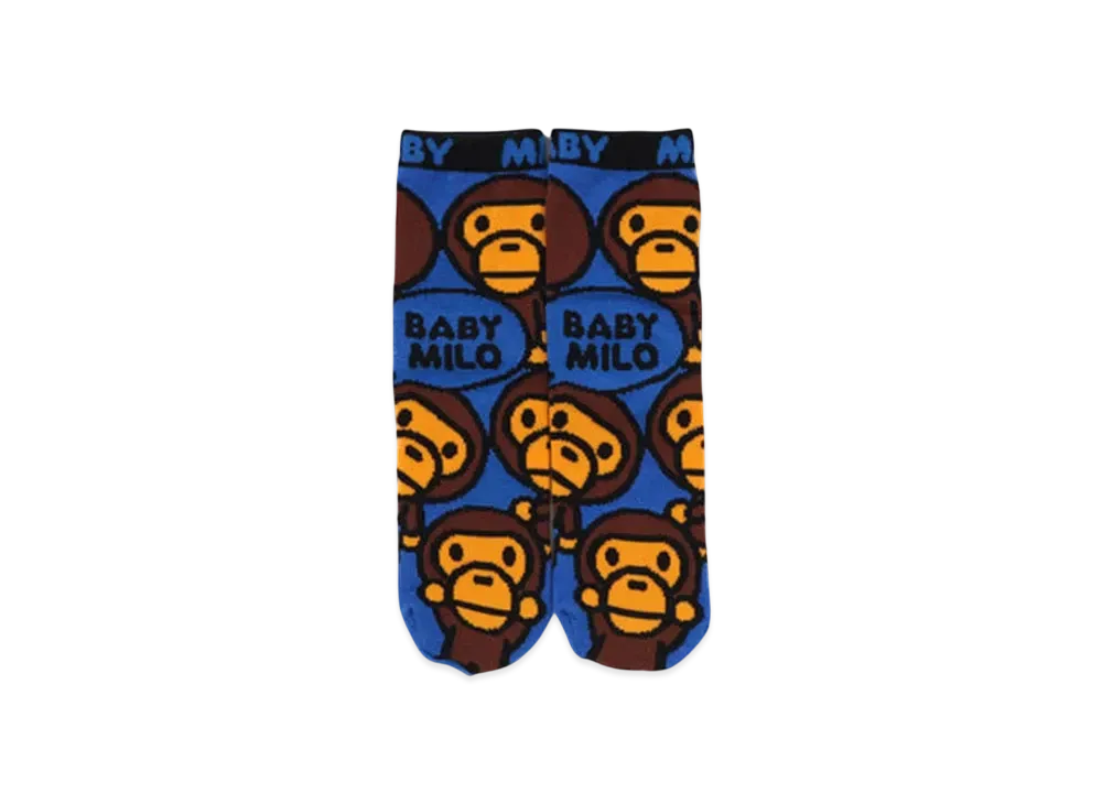 A BATHING APE Baby Milo Socks "Blue"