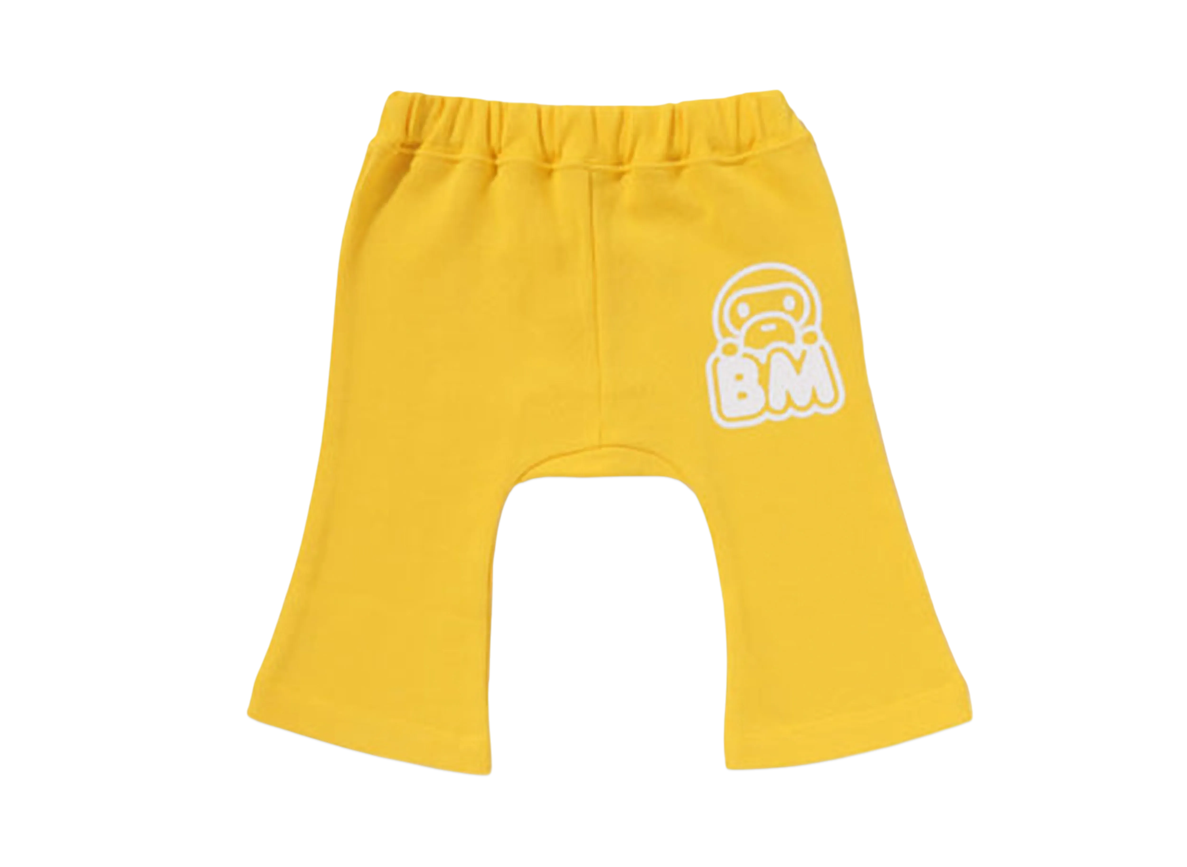 A BATHING APE Milo Face Baby Pants "Yellow"