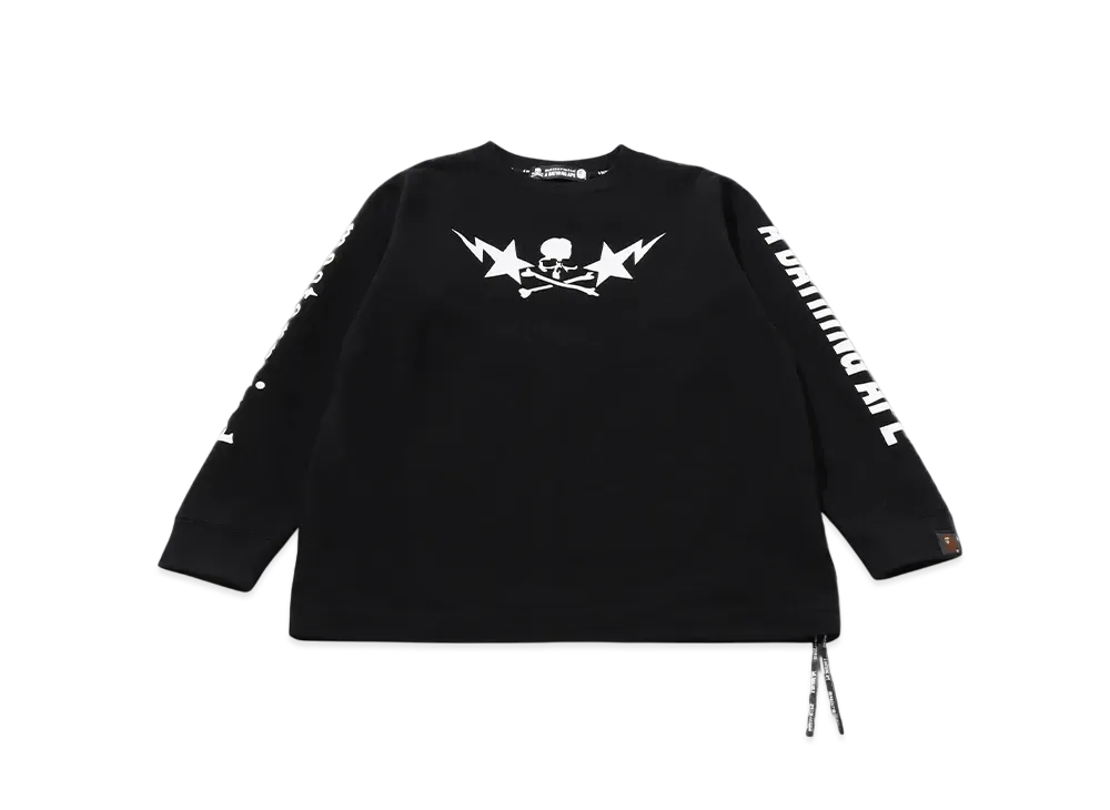 A BATHING APE x mastermind JAPAN Kids Shark LS Tee "Black"