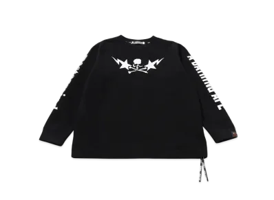 A BATHING APE x mastermind JAPAN Kids Shark LS Tee "Black"