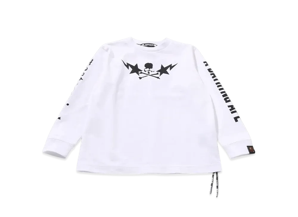 A BATHING APE x mastermind JAPAN Kids Shark LS Tee "White"