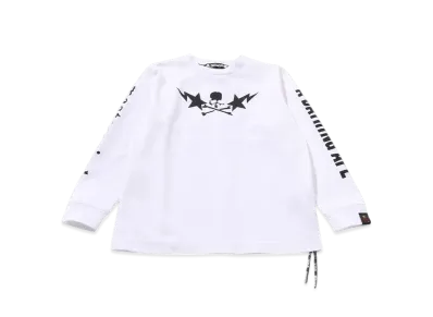 A BATHING APE x mastermind JAPAN Kids Shark LS Tee "White"