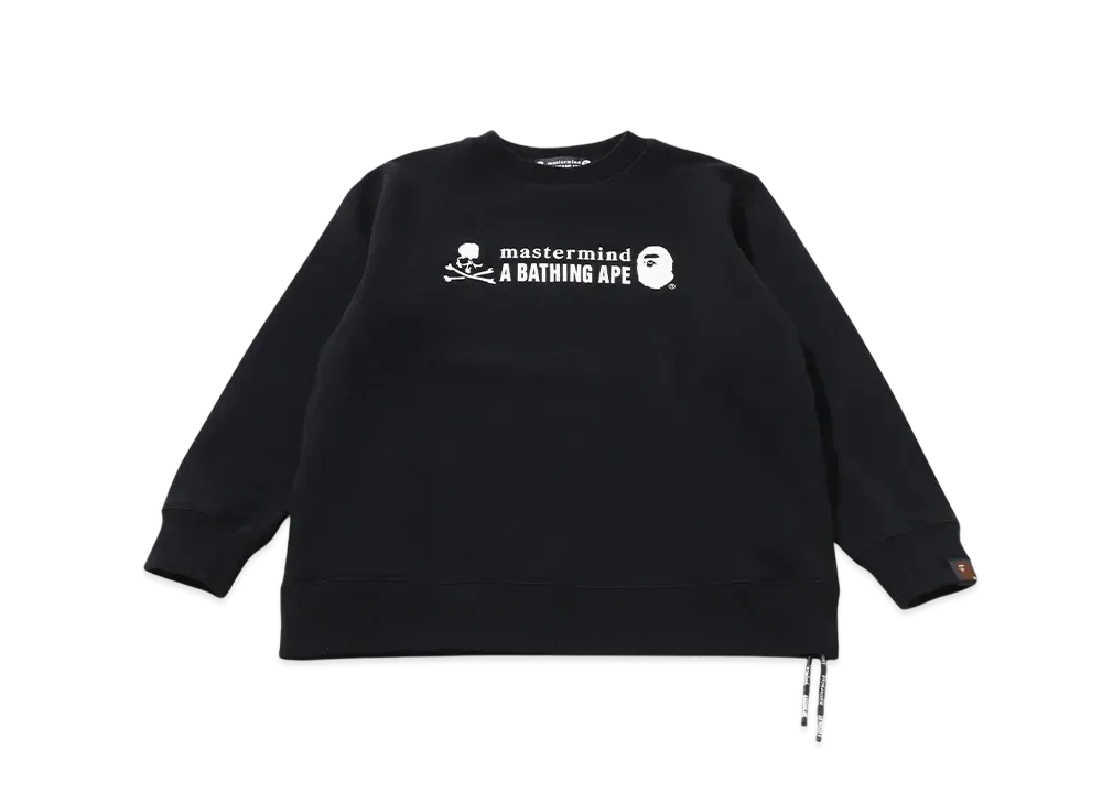 A BATHING APE x mastermind JAPAN Kids Crewneck Sweatshirt "Black"