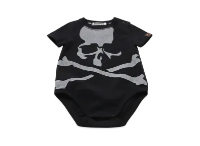 A BATHING APE x mastermind JAPAN Kids Head Bodysuit "Black"