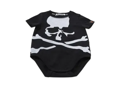 A BATHING APE x mastermind JAPAN Kids Head Bodysuit "White"