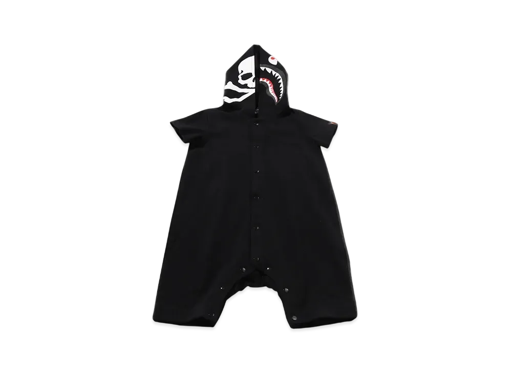 A BATHING APE x mastermind JAPAN Kids Shark Rompers "Black"