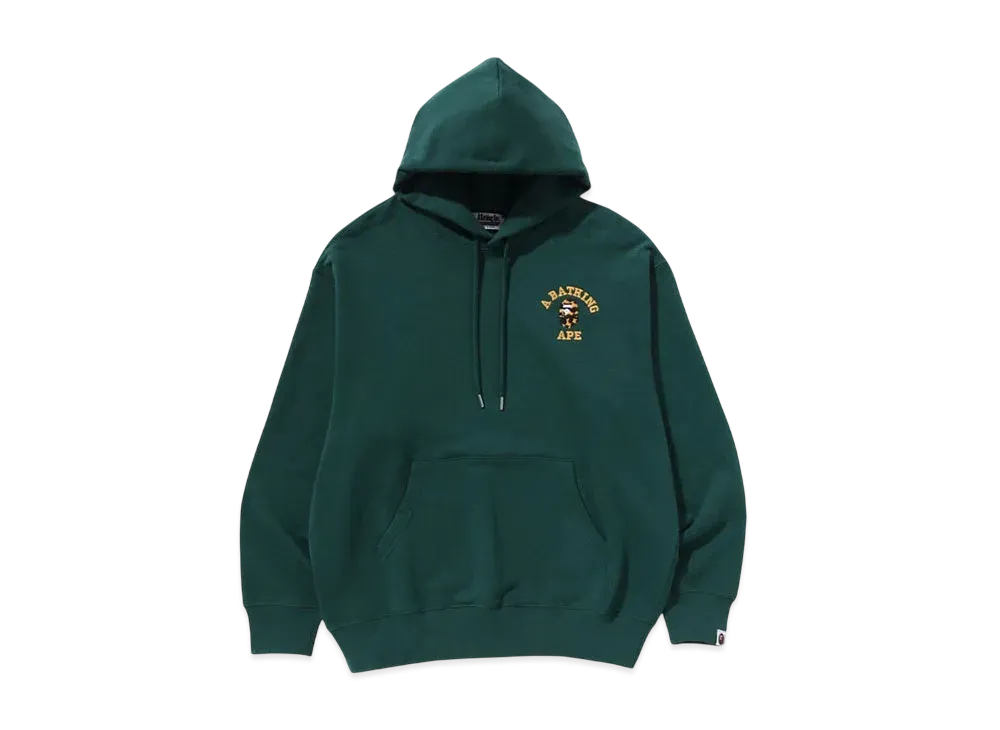 A BATHING APE 1St Camo College Logo Relaxed Fit Pullover Hoodie "Olivedrab"
