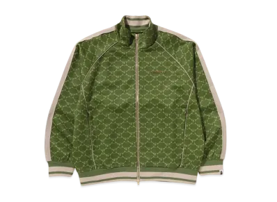 A BATHING APE College Monogram Logo Relaxed Fit Track Jacket "Olivedrab"
