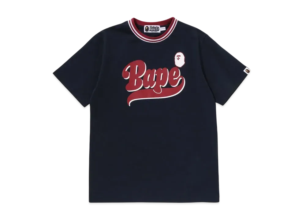 A BATHING APE Bape Logo Tee "Navy"