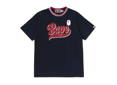 A BATHING APE Bape Logo Tee "Navy"