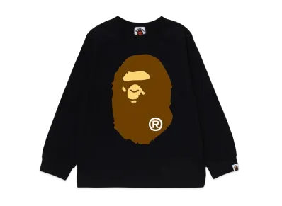 A BATHING APE Big Ape Head Ls Tee "Black"