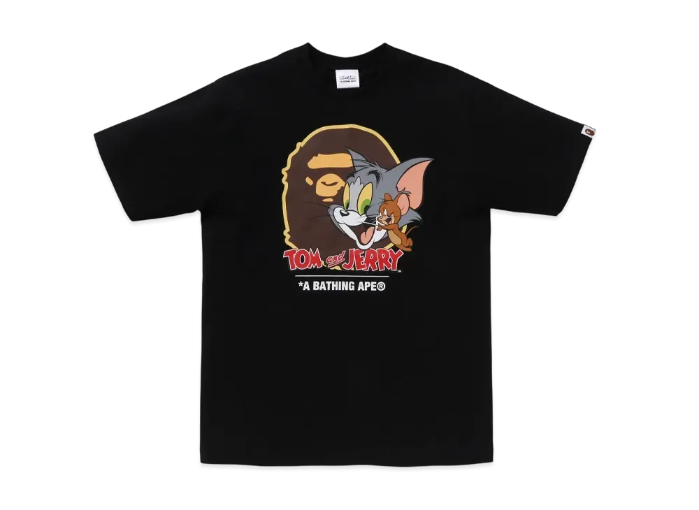 A BATHING APE x Tom And Jerry 85TH Ape Head Tee #1 "Black"