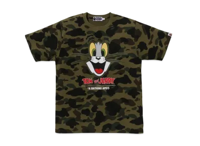 A BATHING APE x Tom And Jerry 85TH 1St Camo Tee "Green"