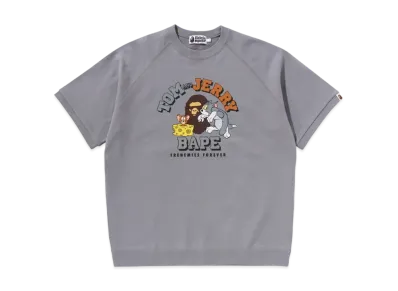 A BATHING APE x Tom And Jerry 85TH Relaxed Fit Sweat Tee "Gray"