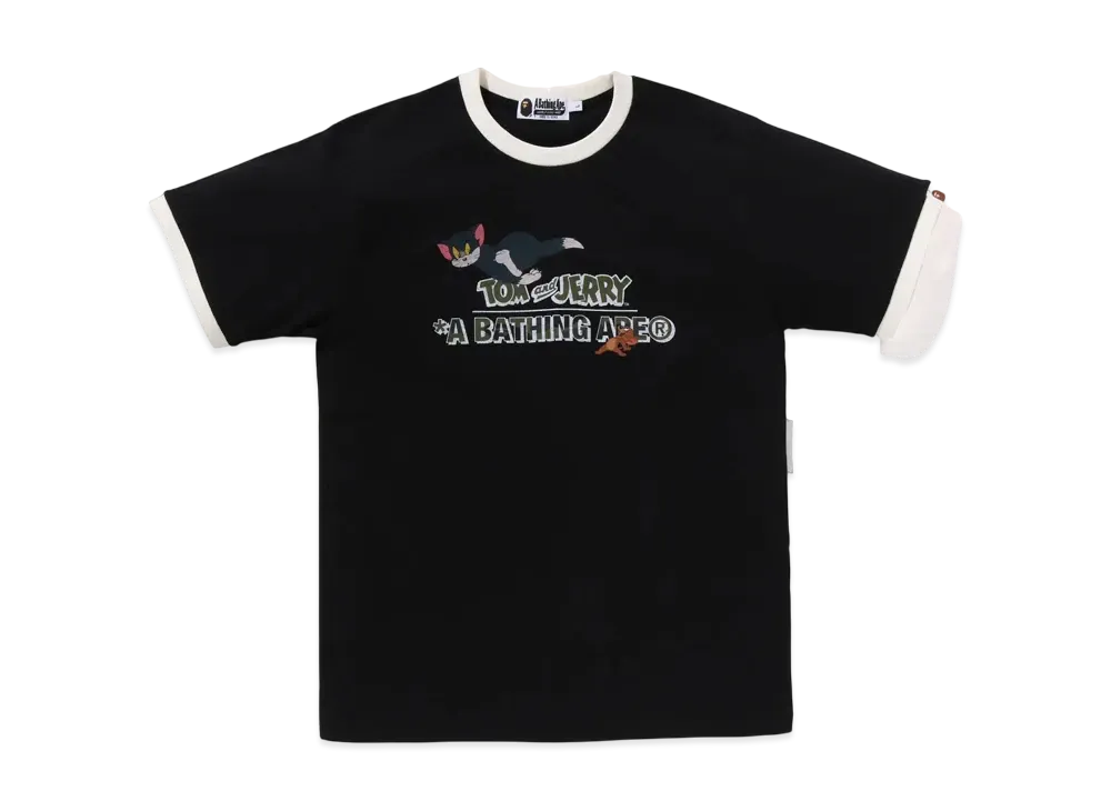A BATHING APE x Tom And Jerry 85TH Ringer Tee "Black"