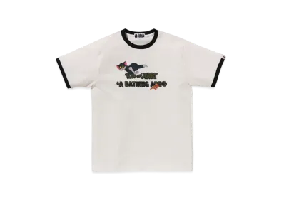 A BATHING APE x Tom And Jerry 85TH Kids Ringer Tee "Ivory"
