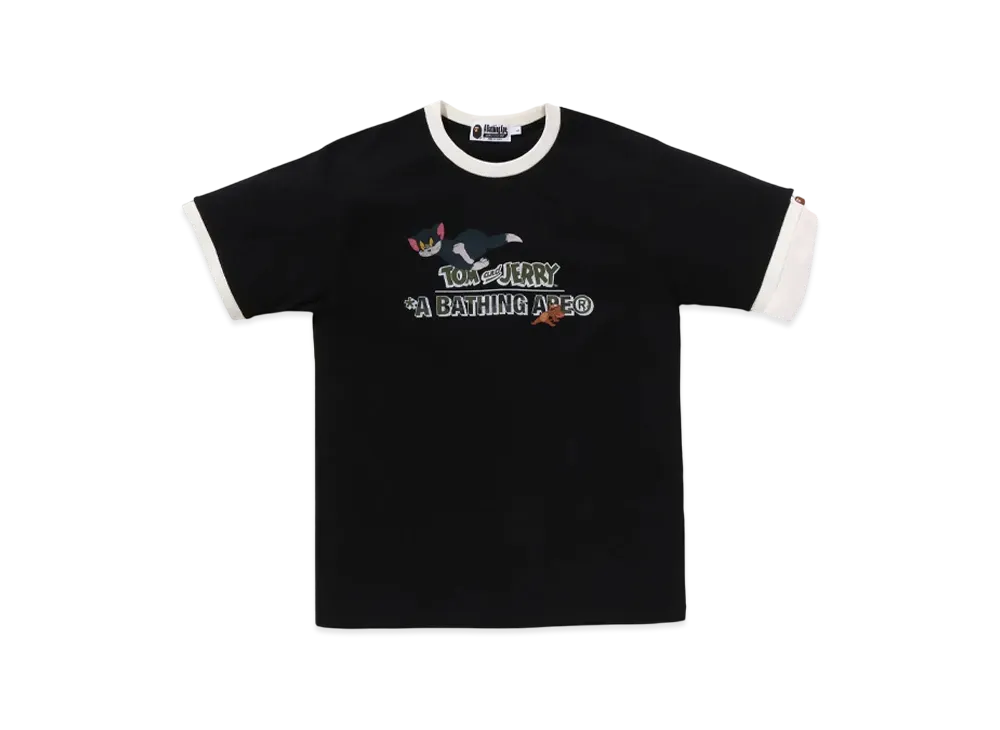 A BATHING APE x Tom And Jerry 85TH Kids Ringer Tee "Black"