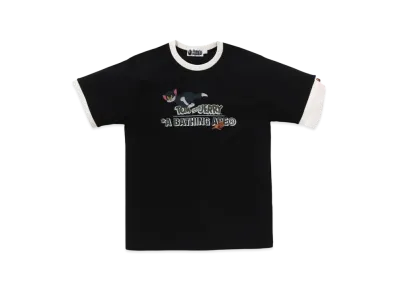A BATHING APE x Tom And Jerry 85TH Kids Ringer Tee "Black"