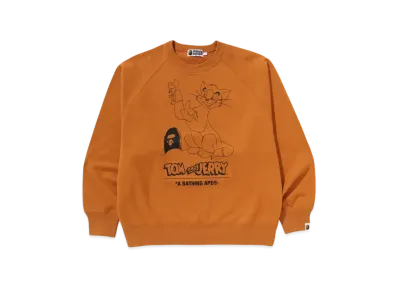 A BATHING APE x Tom And Jerry 85TH Kids Relaxed Fit Crewneck Sweatshirt "Yellow"