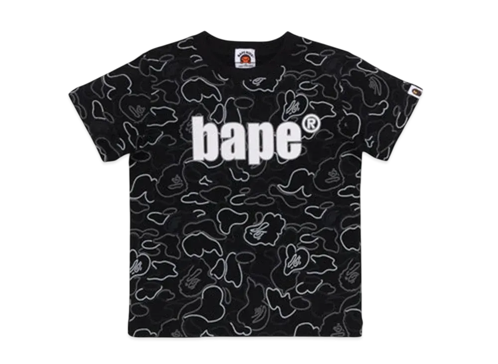 A BATHING APE Neon Camo Bape Tee "Black"