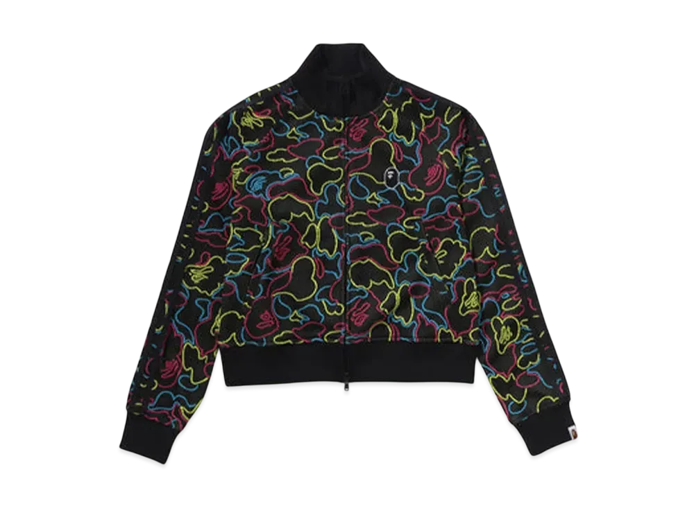 A BATHING APE Neon Camo Jacquard Track Jacket "Multi"