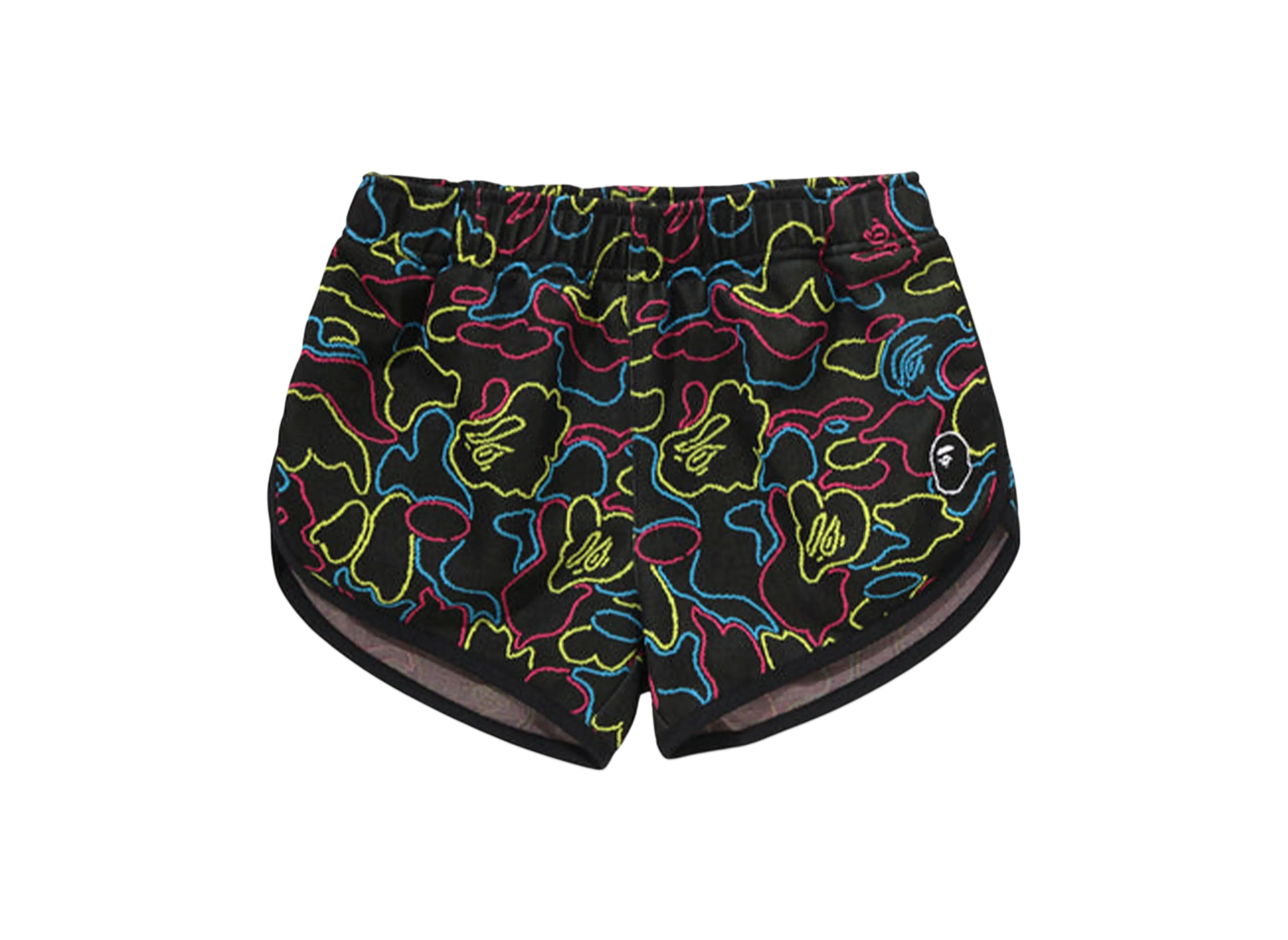 A BATHING APE Neon Camo Jacquard Track Shorts "Multi"