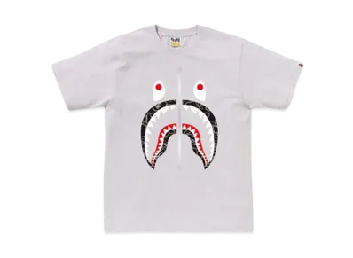 A BATHING APE Neon Camo Shark Tee "Gray"