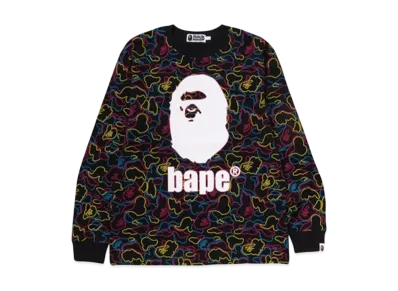 A BATHING APE Neon Camo Ls Tee "Multi"