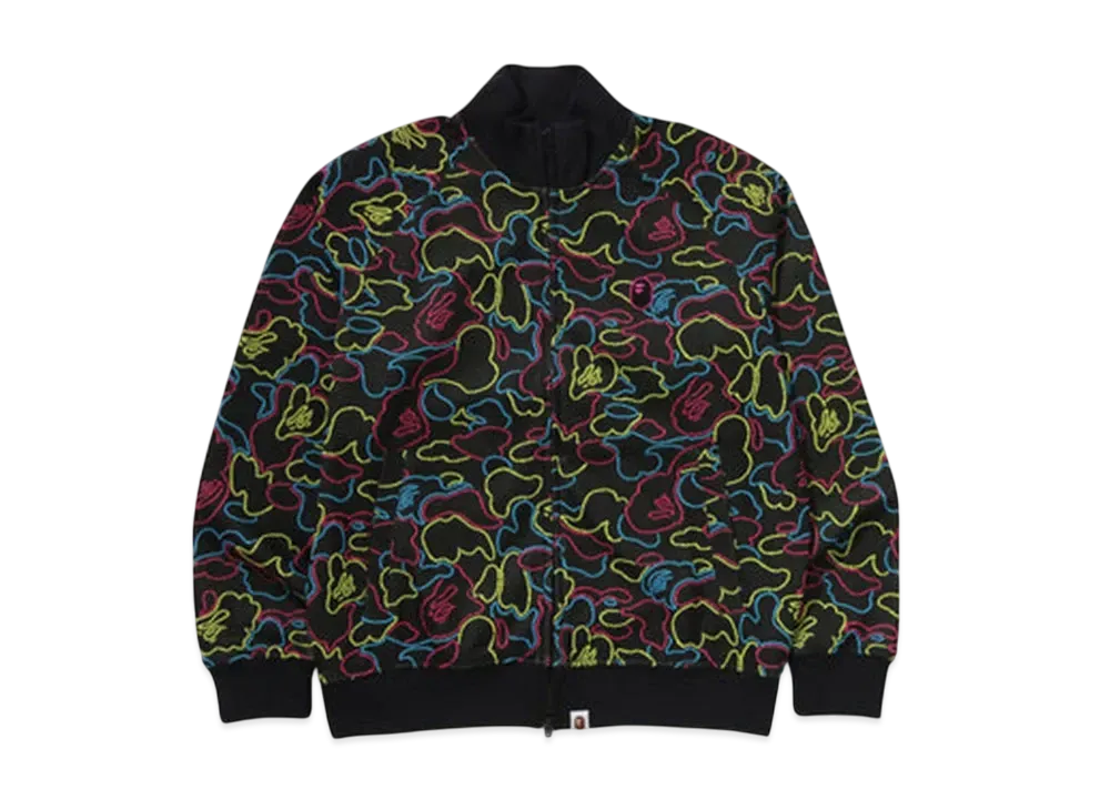 A BATHING APE Neon Camo Jacquard Track Jacket "Multi"
