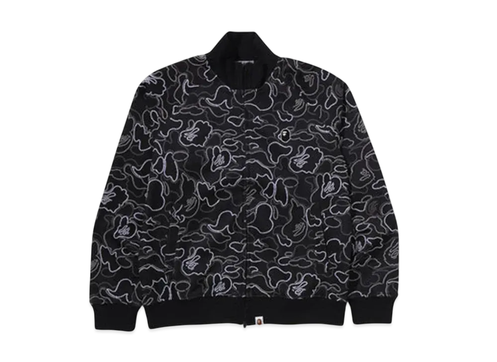 A BATHING APE Neon Camo Jacquard Track Jacket "Black"