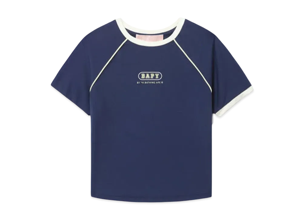 A BATHING APE Bapy Logo Bodycon Tee "Navy"