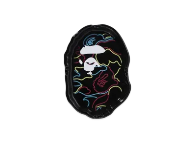 A BATHING APE Neon Camo Ape Head Ashtray "Black"
