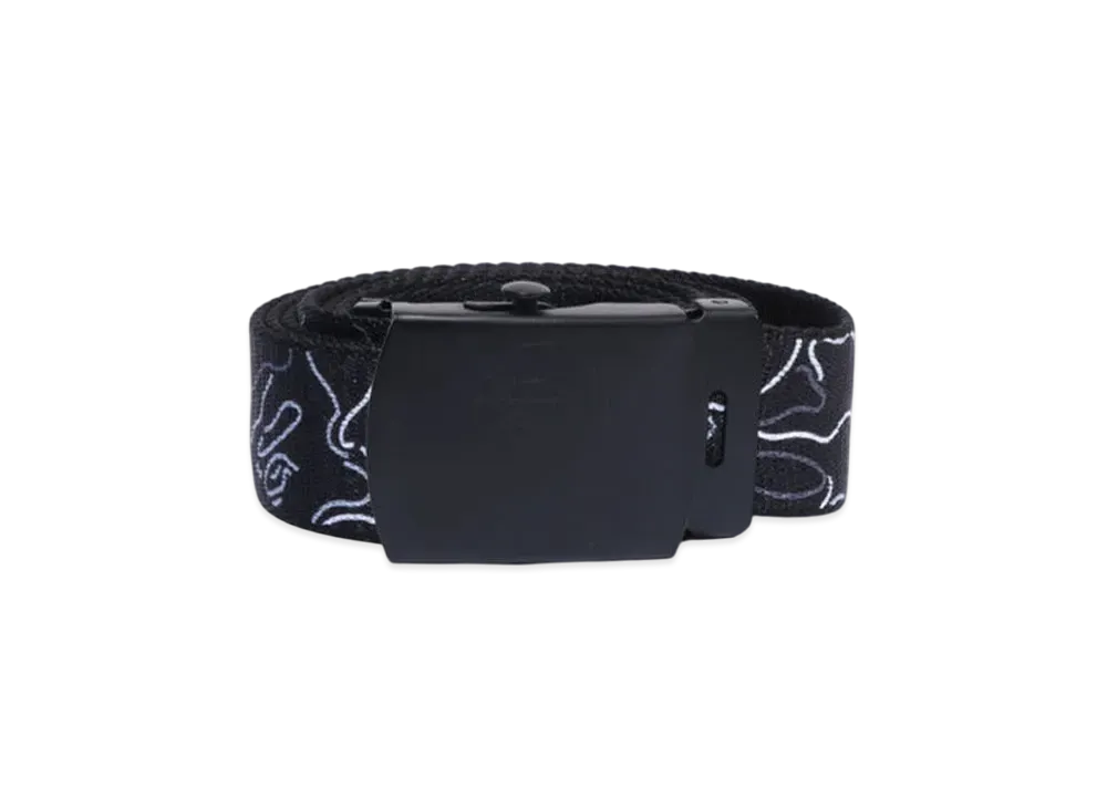 A BATHING APE Neon Camo Gi Belt "Black"