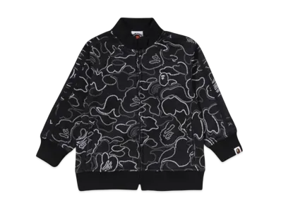 A BATHING APE Neon Camo Jacquard Track Jacket "Black"