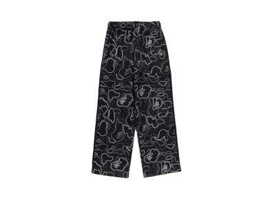 A BATHING APE Neon Camo Jacquard Track Pants "Black"