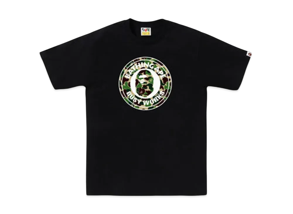 A BATHING APE Abc Camo Busy Works Tee "Black/Green"
