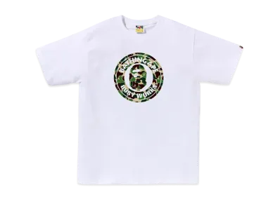 A BATHING APE Abc Camo Busy Works Tee "White/Green"
