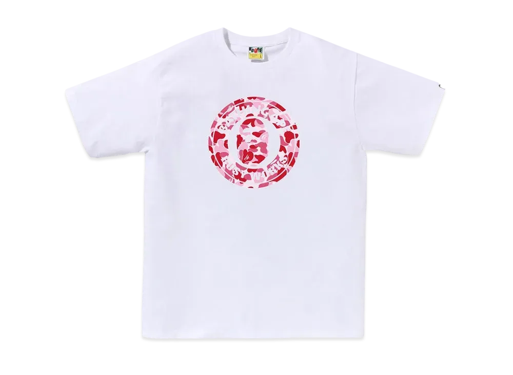 A BATHING APE Abc Camo Busy Works Tee "White/Pink"