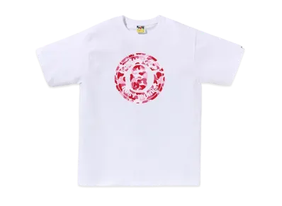 A BATHING APE Abc Camo Busy Works Tee "White/Pink"