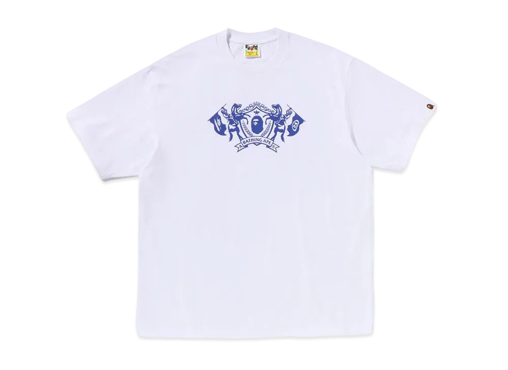 A BATHING APE College Logo Relaxed Fit Tee "White"