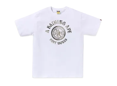 A BATHING APE High Tone Bleach Ba Emblem Tee "White"