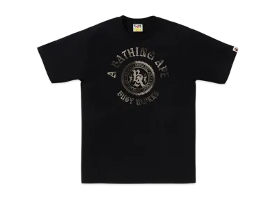 A BATHING APE High Tone Bleach Ba Emblem Tee "Black"