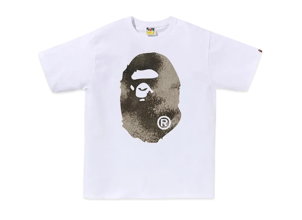 A BATHING APE High Tone Bleach Big Ape Head Tee "White"