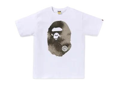 A BATHING APE High Tone Bleach Big Ape Head Tee "White"