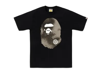 A BATHING APE High Tone Bleach Big Ape Head Tee "Black"